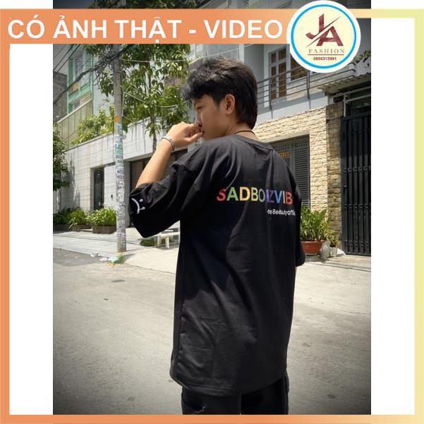 Áo thun tay lỡ SADBOIZ SADBOIZVIBES 7 màu nam nữ , áo phông sadboiz nam nữ form rộng unisex phong cách hàn quốc JASHOP