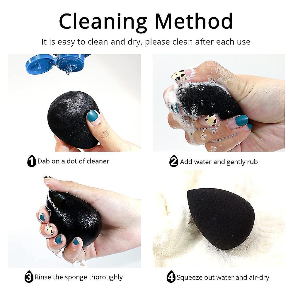 2PCS Beauty Sponge Blender - Máy xay sinh tố Sponge trang điểm miễn phí / thuần chay