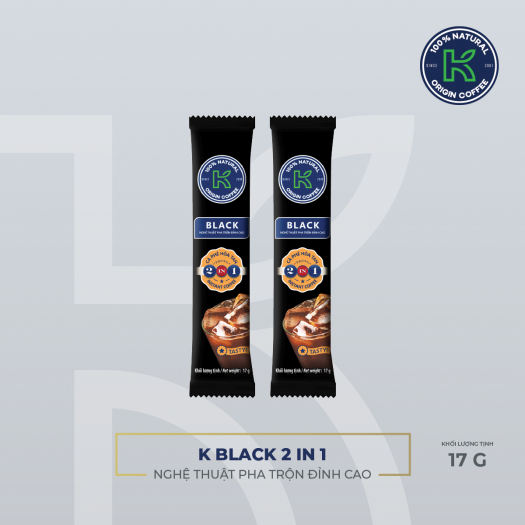 Cà Phê Hòa Tan K-Coffee Black 2in1 (255g / Hộp)