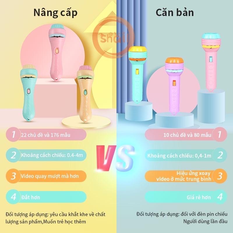 ĐỒ CHƠI ! ĐÈN PIN CHIẾU HÌNH BẢN NÂNG CẤP THẾ HỆ 3 CHO BÉ