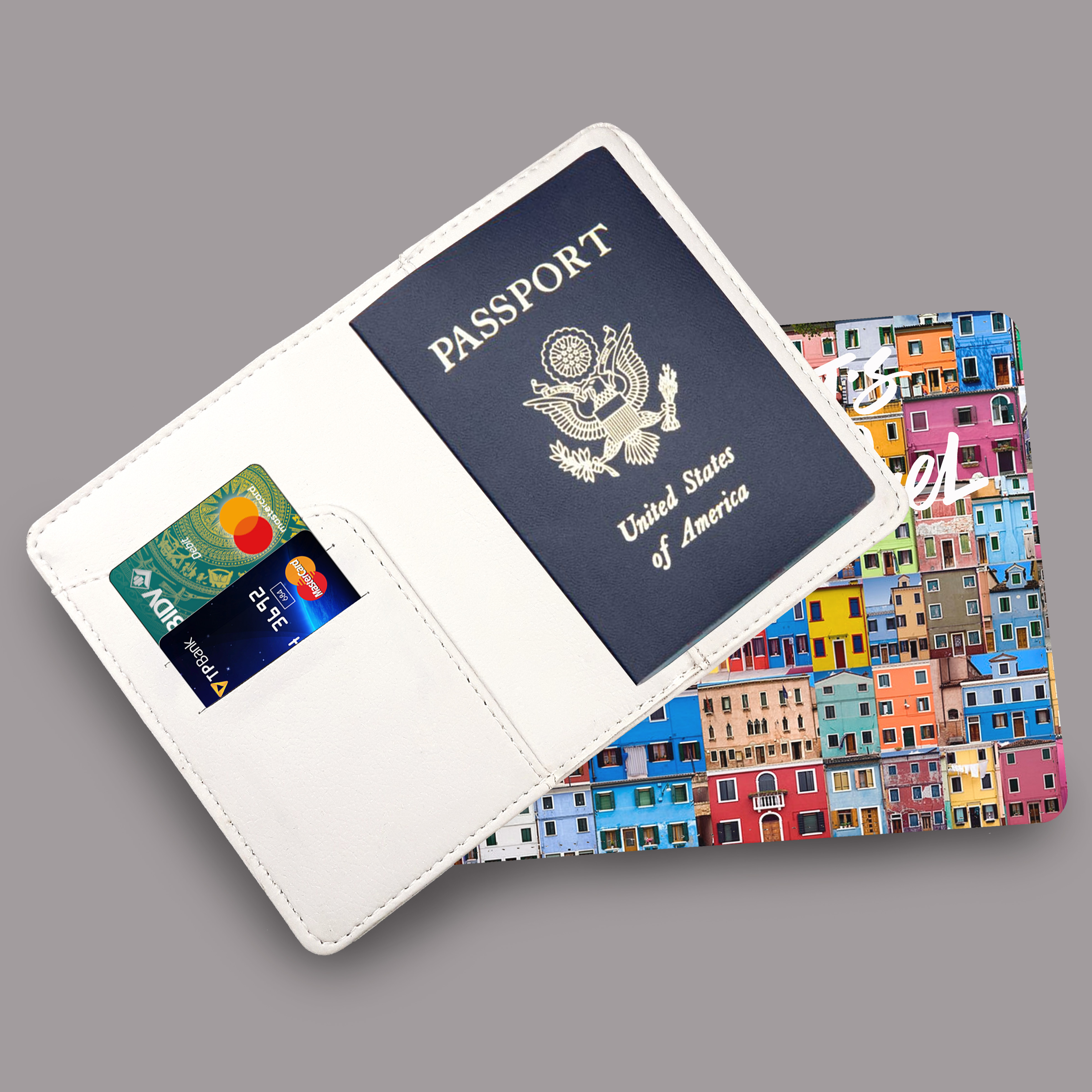 Bao Da Hộ Chiếu Du Lịch LET'S GO - Ví Đựng Passport Và Phụ Kiện Thời Trang - PPT075