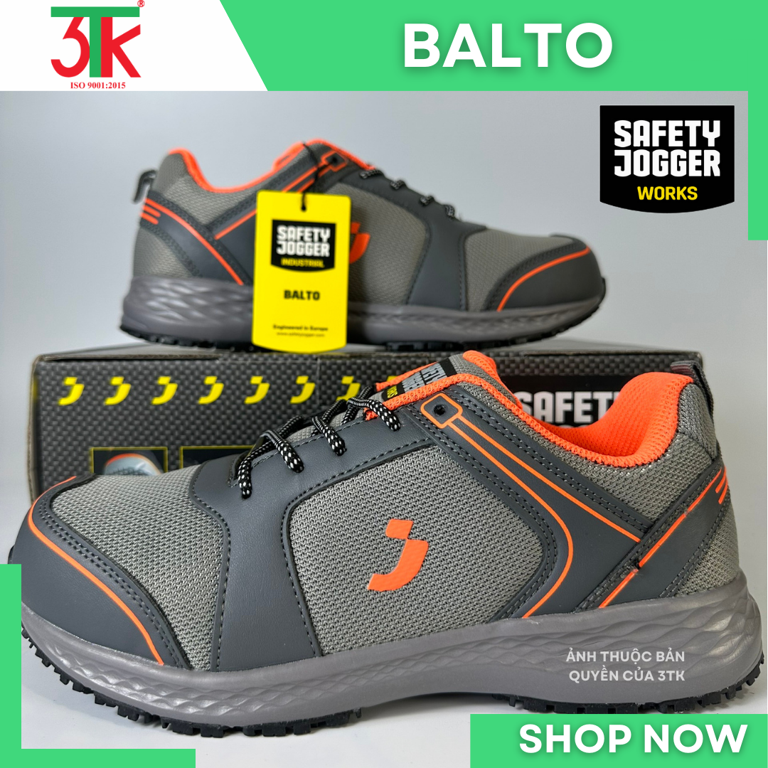 Giày Bảo hộ lao động Safety Jogger Balto S1 Siêu nhẹ Chống dầu, Chống Trơn Trượt, Chống va đập, Chống tĩnh điện sử dụng trong Công Trình Xây Dựng , Phân xưởng sản xuất