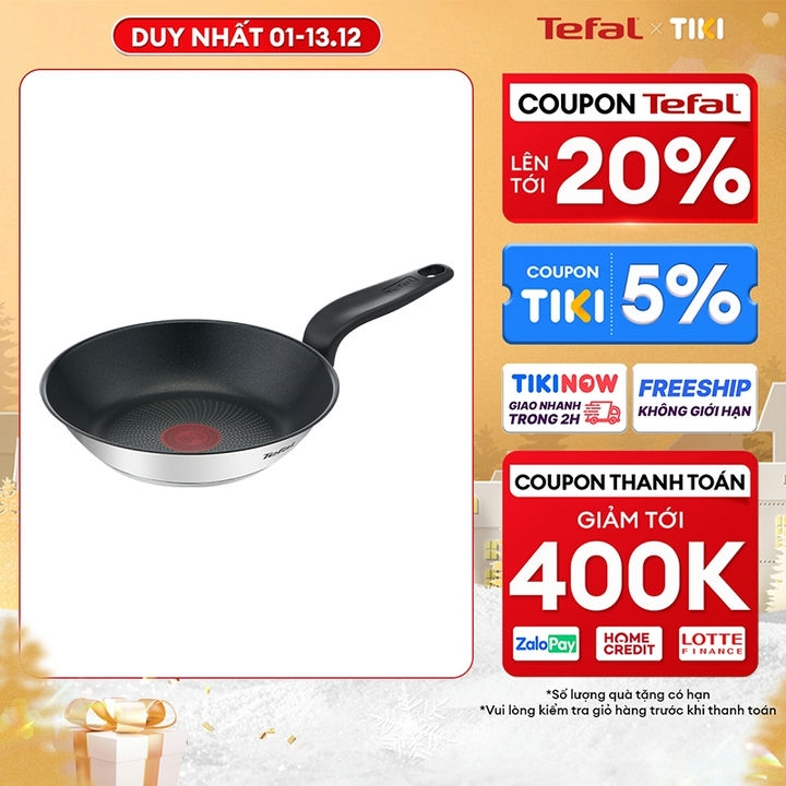 Chảo inox Tefal Primary dùng cho mọi loại bếp- Hàng chính hãng