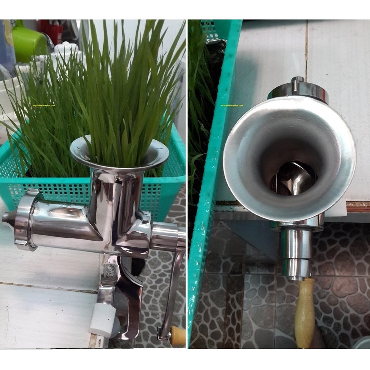 Máy ép trái cây – cỏ lúa mì bằng tay chất liệu inox Manual Wheet Grass Juicer