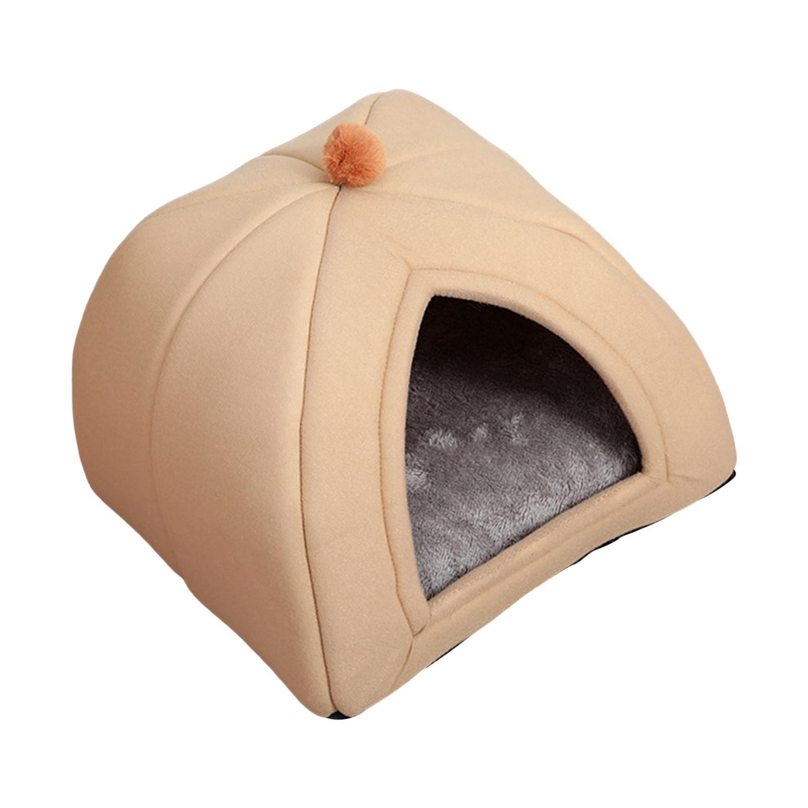 2x Cat Warm House Dog Tent Sleeping Hut Calming Cave Pet Bed