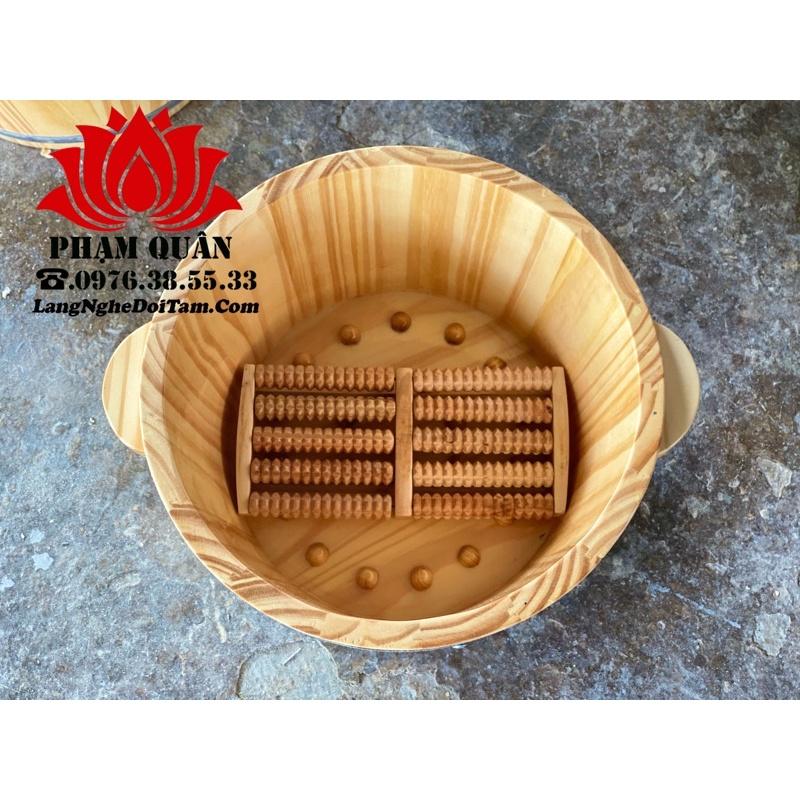 chậu ngâm chân và bàn lăn gỗ, chậu gỗ thông hàng đẹp