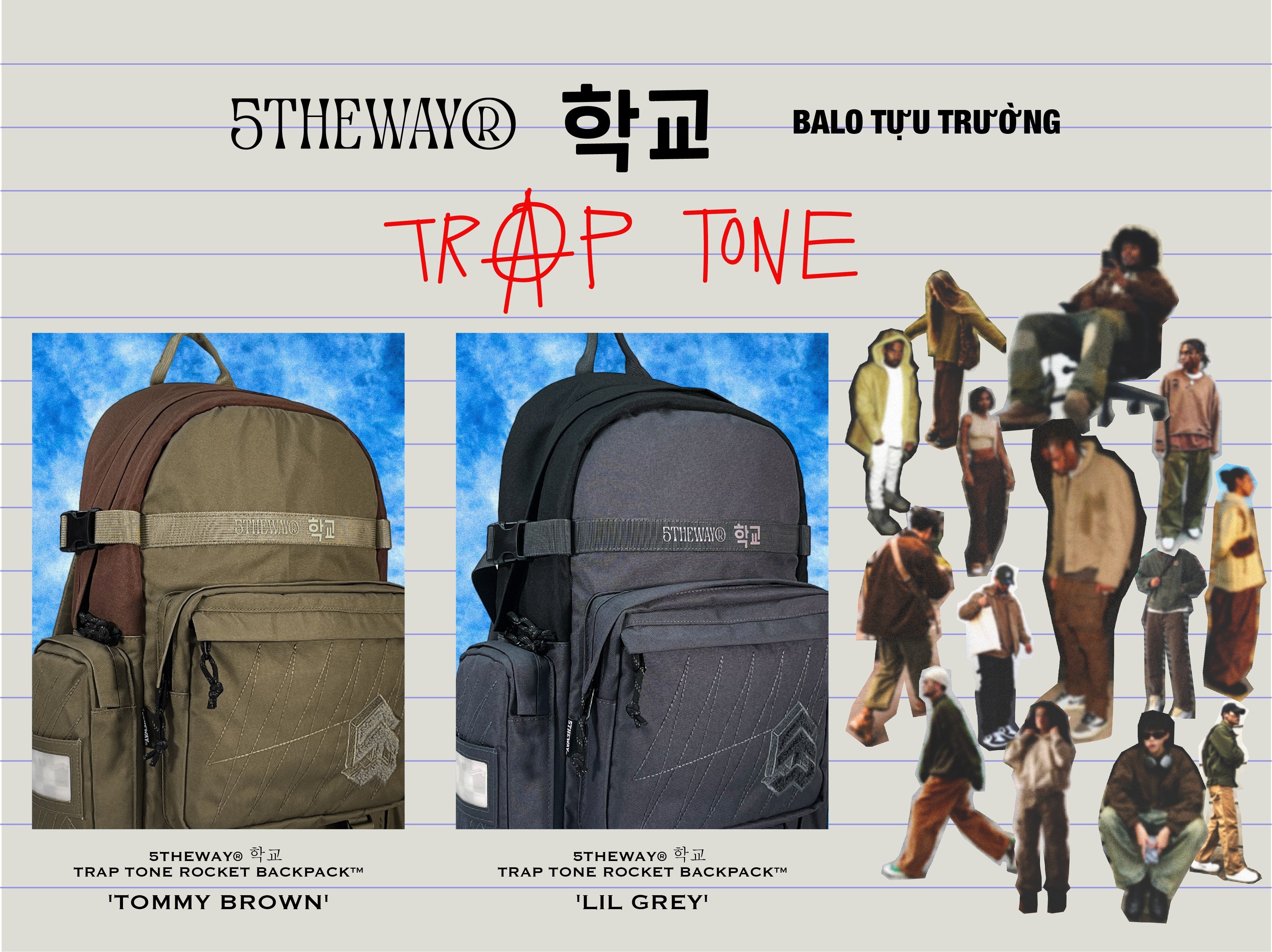 Balo 5THEWAY 학교 TRAP TONE ROCKET BACKPACK