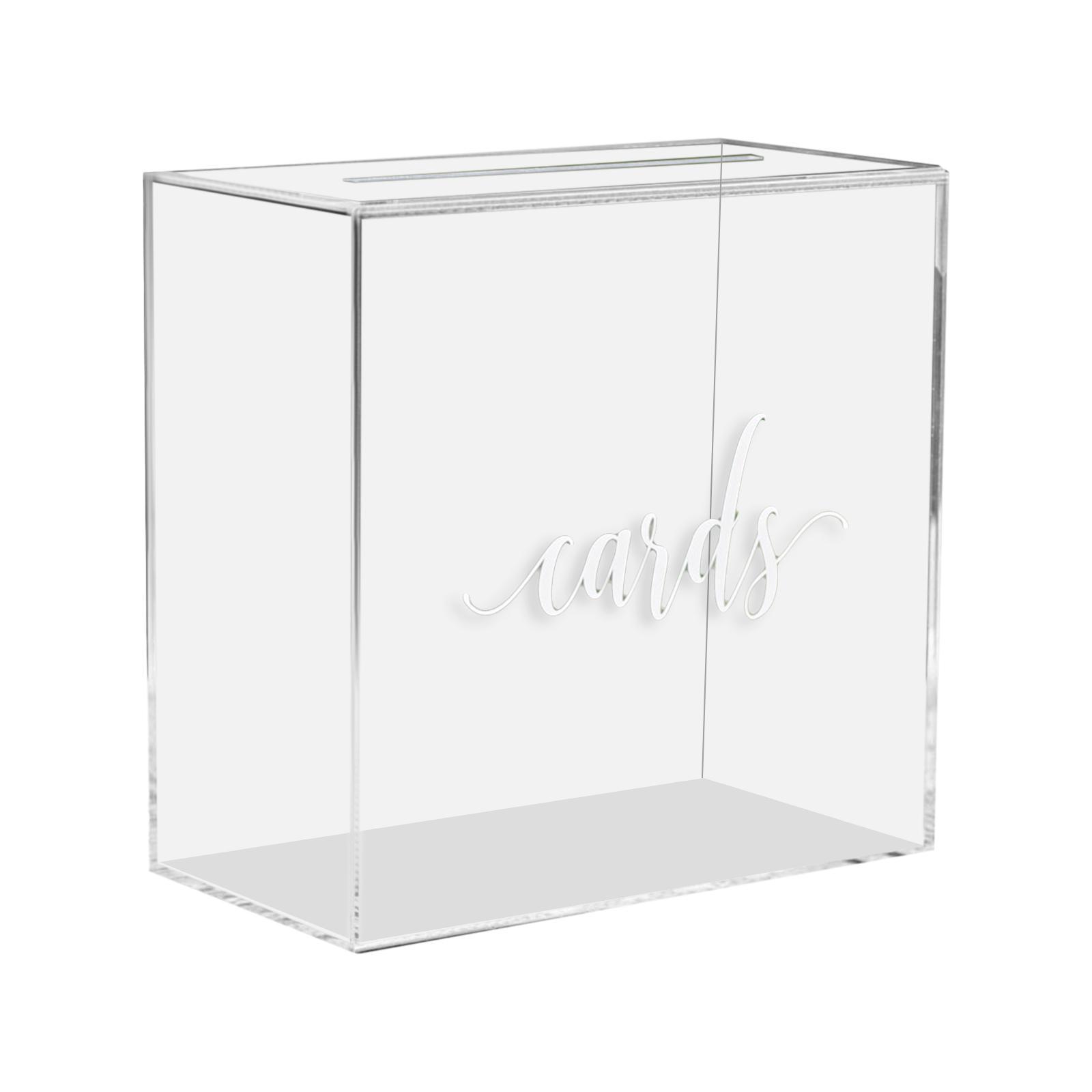 Large Acrylic Card Box DIY for Baby Shower Anniversary Shower Party Supplies