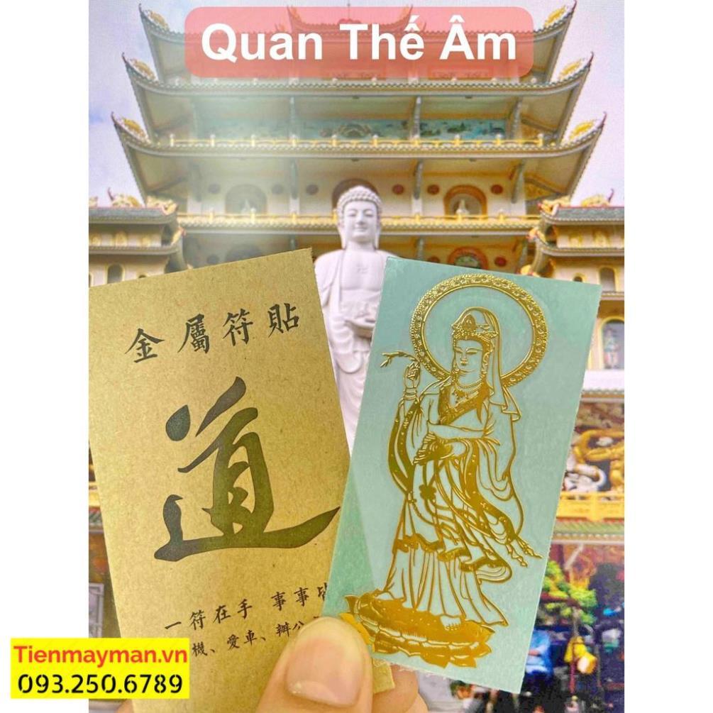 Miếng dán điện thoại QUAN ÂM BỒ TÁT , linh phù bình an, may mắn