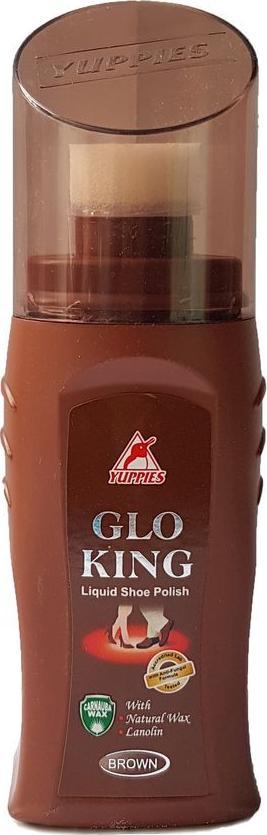 Xi đánh giày nâu YUPPIES Glo King Liquid Sheo Polish 75ml - Brown
