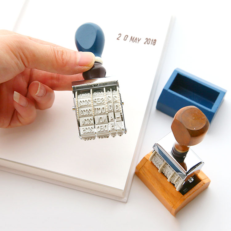 Con Dấu Gỗ khắc chữ số Ngày Tháng Năm Cổ Điển