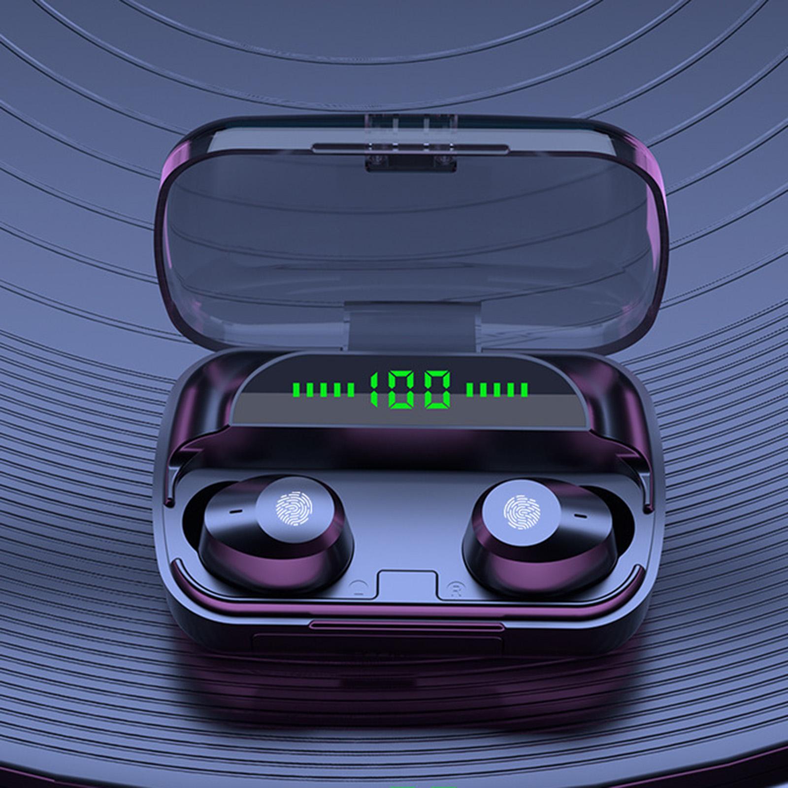 IPX7 Waterproof  earplugs LED Display Stereo   Gym Laptop