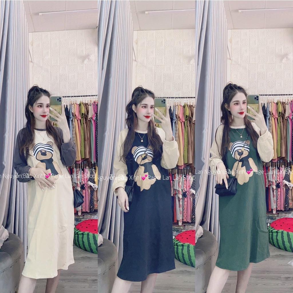 Váy bầu thu đông đẹp , đầm bầu đẹp chất nỉ