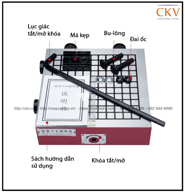 Bàn từ cơ CNC nam châm vĩnh cửu 300x600