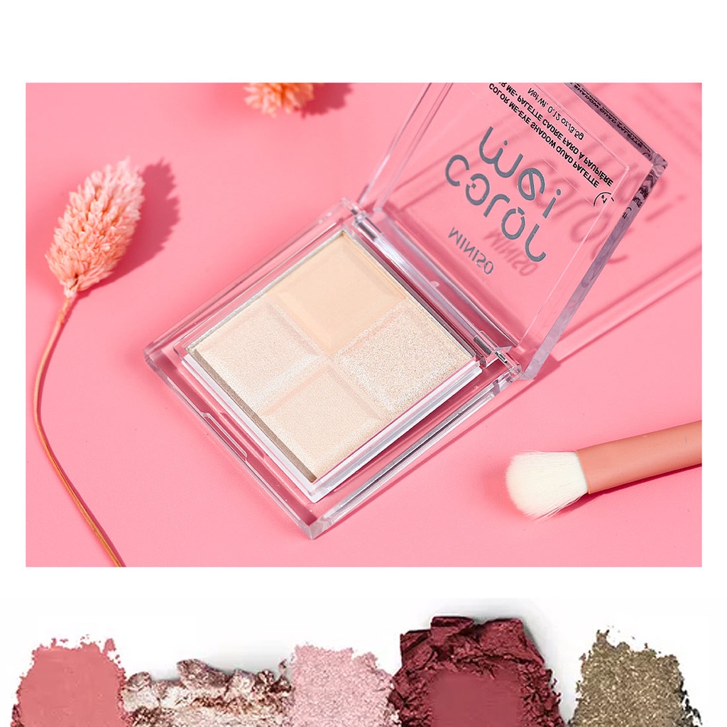 Phấn mắt Miniso Color Me-EYE SHADOW QUAD PALETTE 3.5g (Xanh)