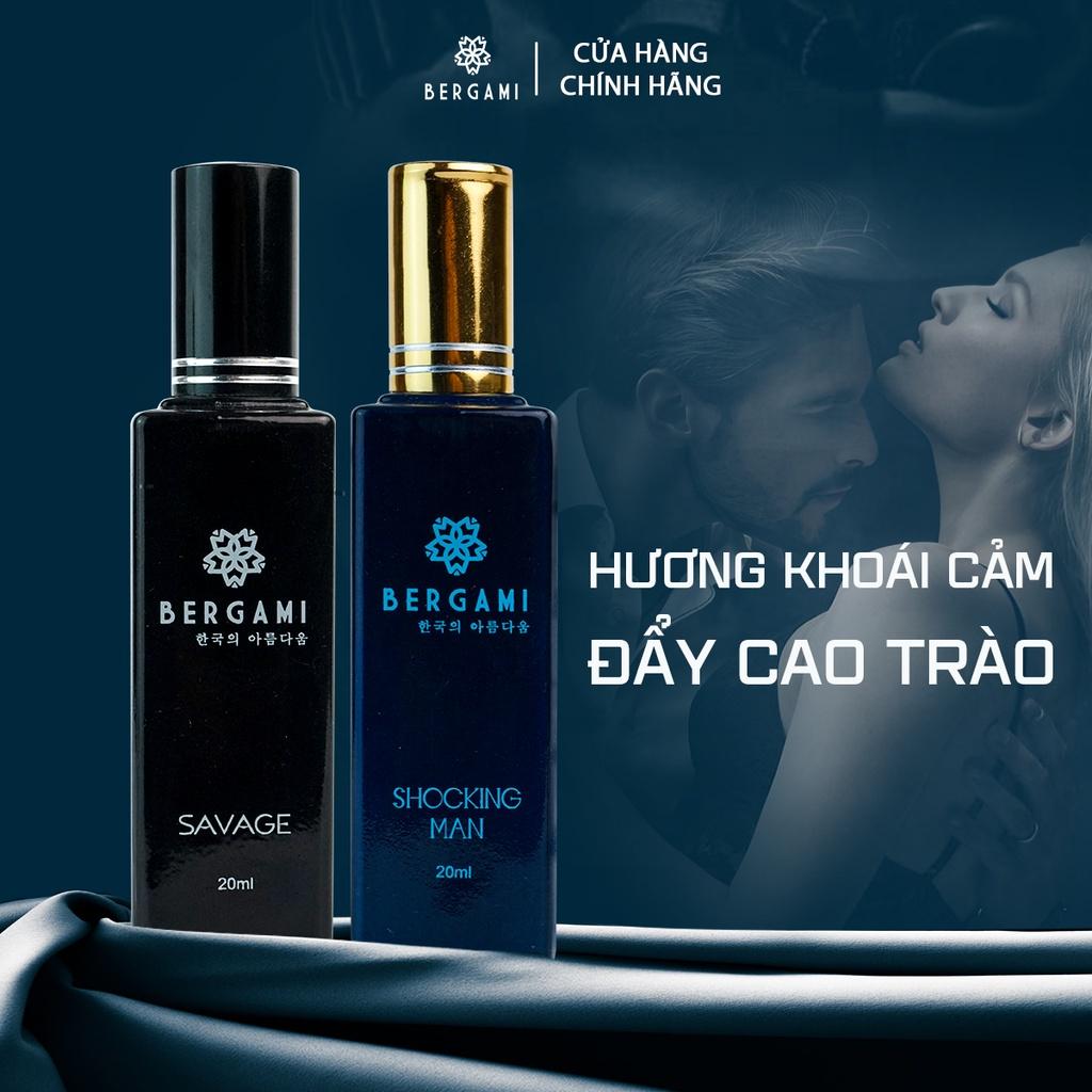 Hộp quà tặng nam giới Bergami, Sữa tắm nước hoa Nam 330ml &amp; Nước hoa Nam Bergami 35ml &amp; Sữa rửa mặt Nam Bergami 100ml