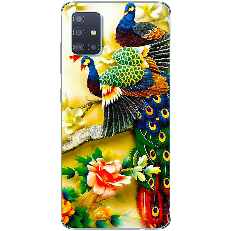 Ốp lưng dành cho Samsung A71 mẫu Chim công