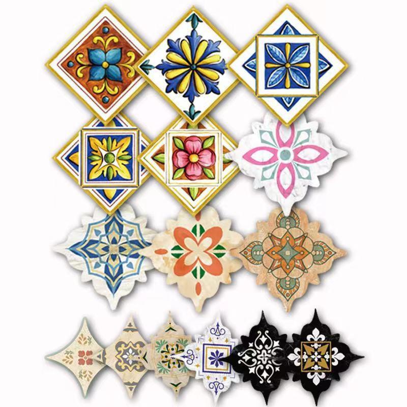 Decal gạch bông trang trí - Decal dán chân gạch bông cổ điển tinh tế