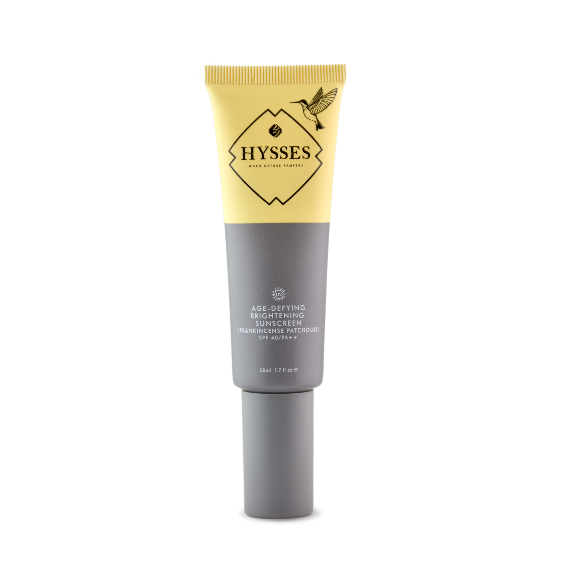 Kem Chống Nắng Cao Cấp Hysses Age Defying Brightening Làm Trắng Da, Chống Lão Hóa Bảo Vệ Da Trước Tia UVA/UVB Với Tinh Dầu Trầm Hương - Hoắc Hương Hữu Cơ Tự Nhiên