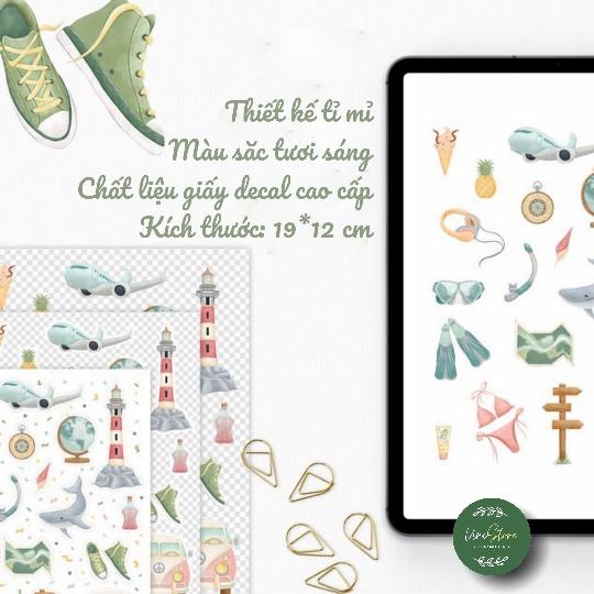 Sticker sheet summer holidays - chuyên dán, trang trí sổ nhật kí, sổ tay | Bullet journal sticker