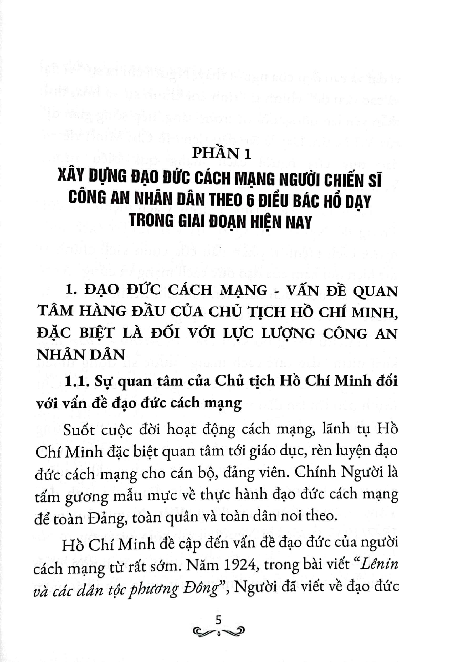 Sáu Điều Bác Hồ Dạy - Di Sản Vô Giá Xây Dựng Lực Lượng Công An Nhân Dân