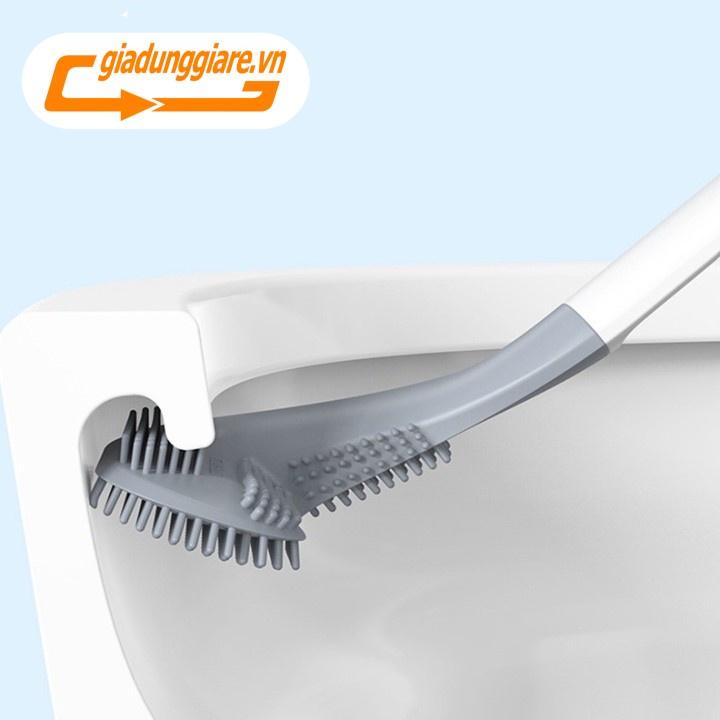 CHỔI CỌ TOILET thông minh SILICON cọ chà vệ sinh MẪU MỚI sạch mọi ngóc ngách bồn cầu, nhà tắm - KÈM MÓC DÁN