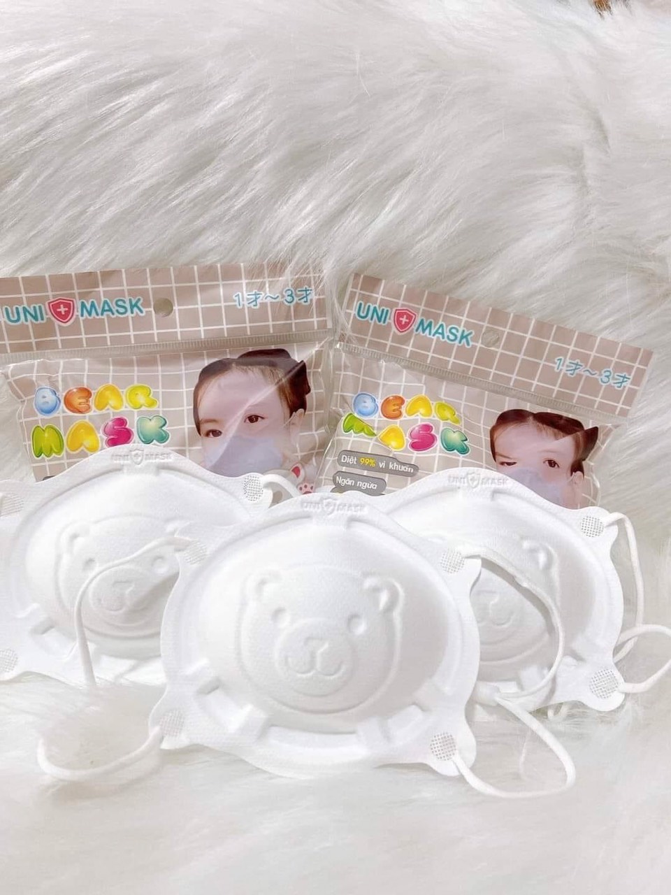 10 bịch khẩu trang gấu cho bé sơ sinh đến 3 tuổi