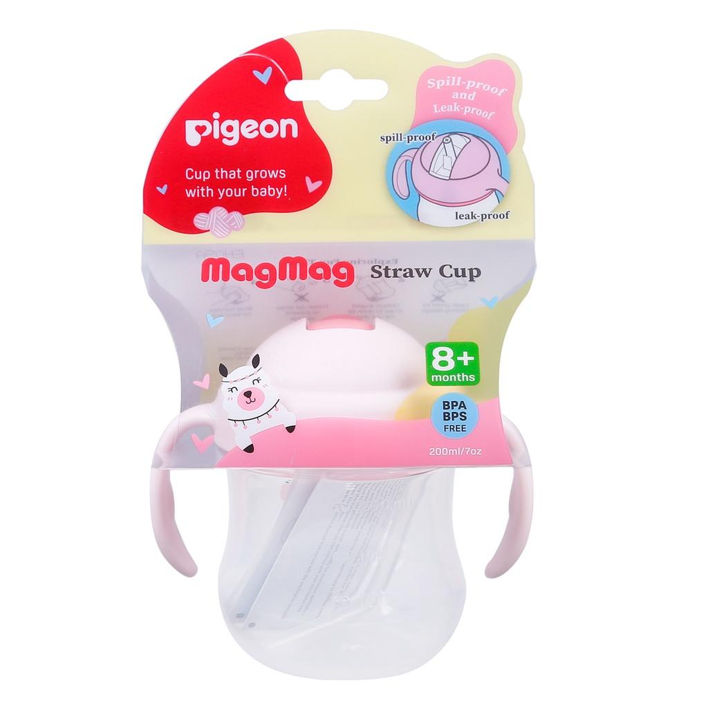 Bình uống nước cho bé Pigeon MagMag 200ml (New / Nhiều màu)