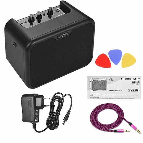 Ampli Guitar Electric JOYO MA-10E | Loa Mini JOYO MA-10E Dành Cho Đàn Guitar Electric Công Suất 10W - Tặng Kèm 3 Móng Gảy vs Dây 3.5mm Kết Nối Điện Thoại