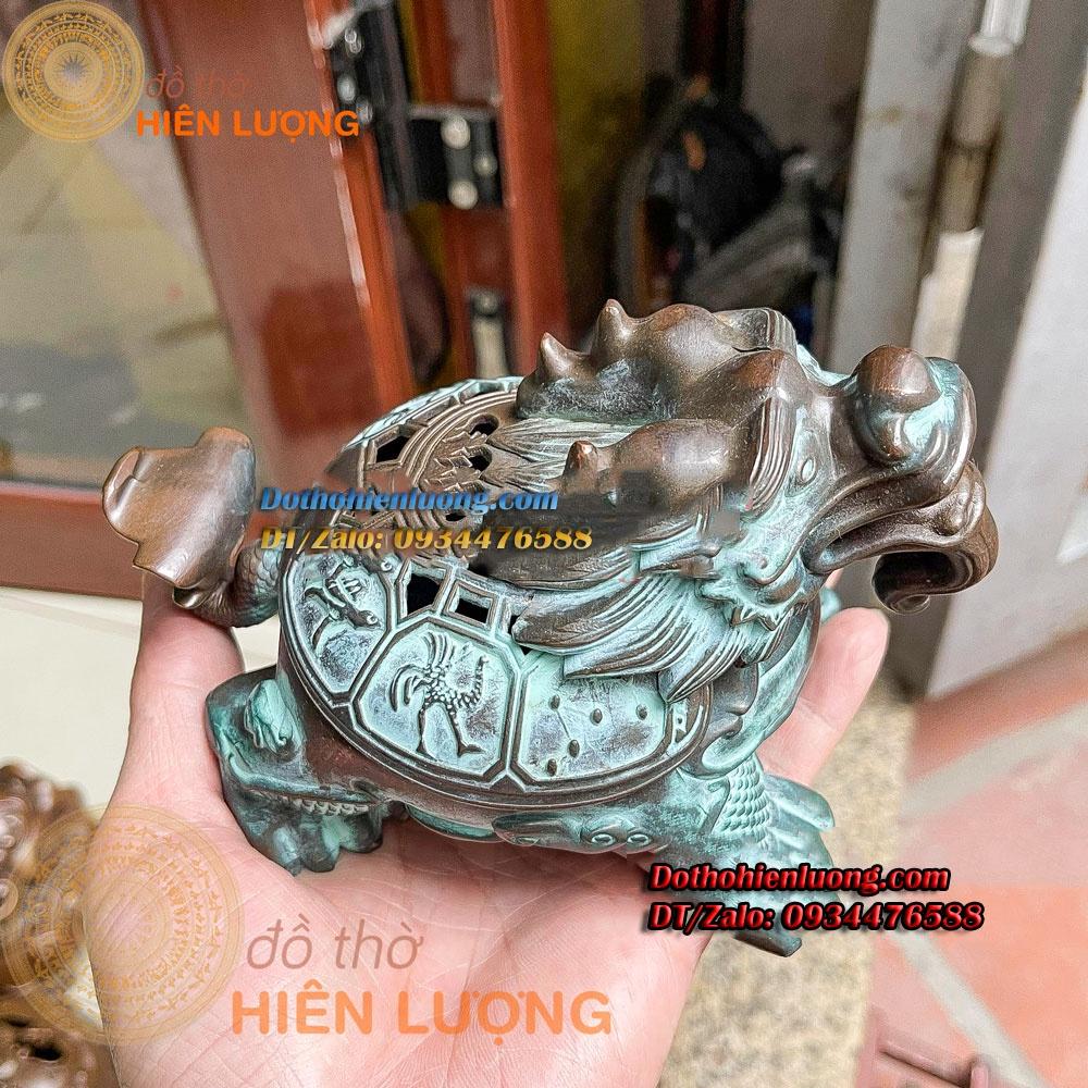 Lư Xông Trầm Nghê Bằng Đồng Các Mẫu Màu Xanh Đen Và Màu Nâu Có Hộp Đựng Đi Kèm Đẹp Tinh Xảo