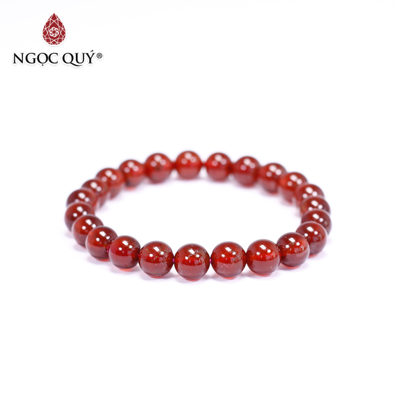 Vòng tay đá ngọc hồng lưu garnet AAA size hạt 8mm mệnh hỏa, thổ - Ngọc Quý Gemstones
