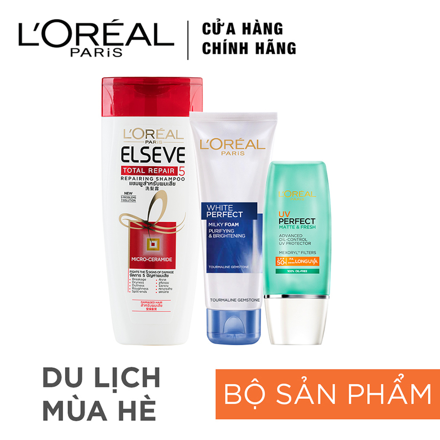 Bộ Dưỡng Da Du Lịch Hè L'Oreal Paris Bundle Summer Travel