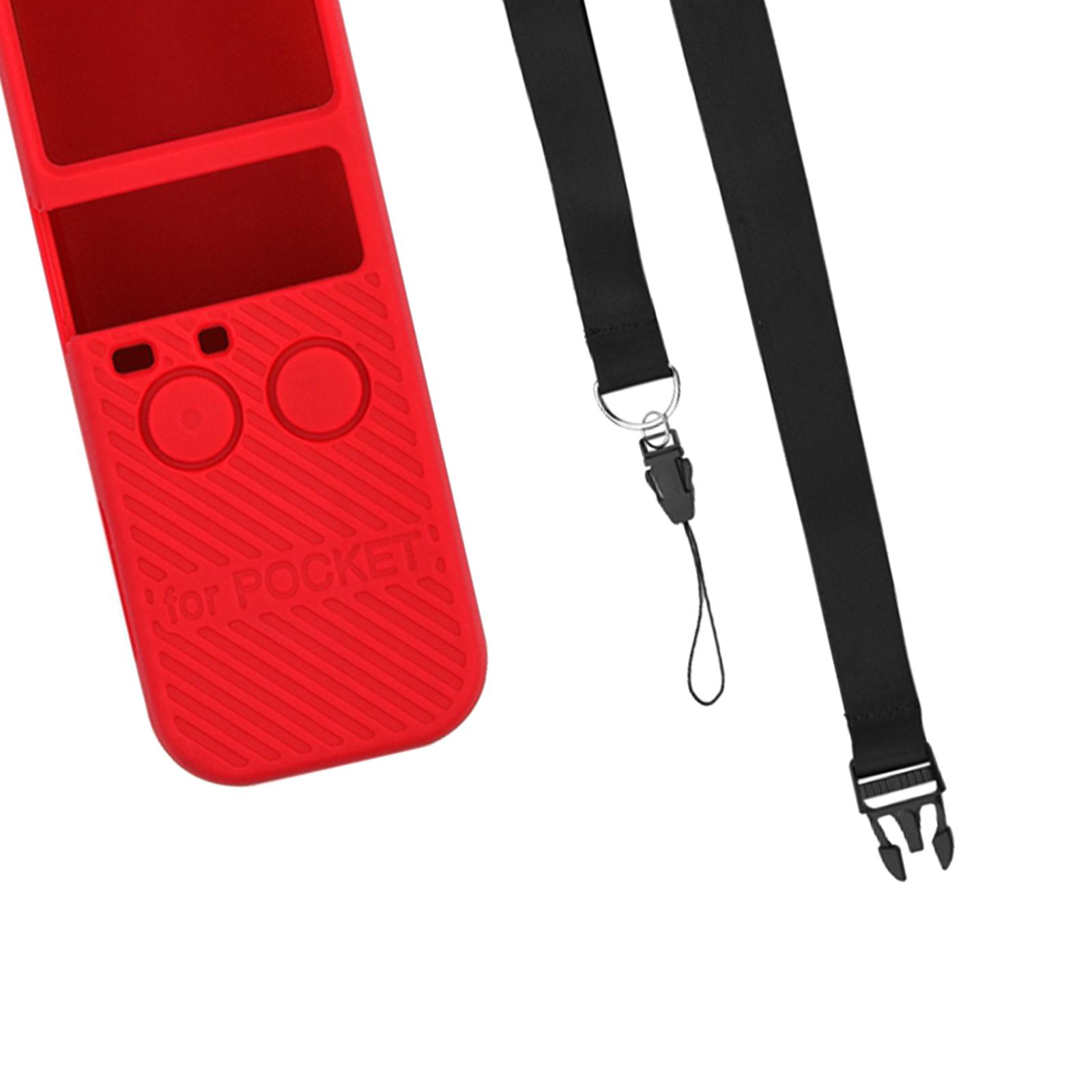 Protective Silicone Cover Case Sleeve Protector Shell & Lanyard for DJI Pocket 2 Accessory