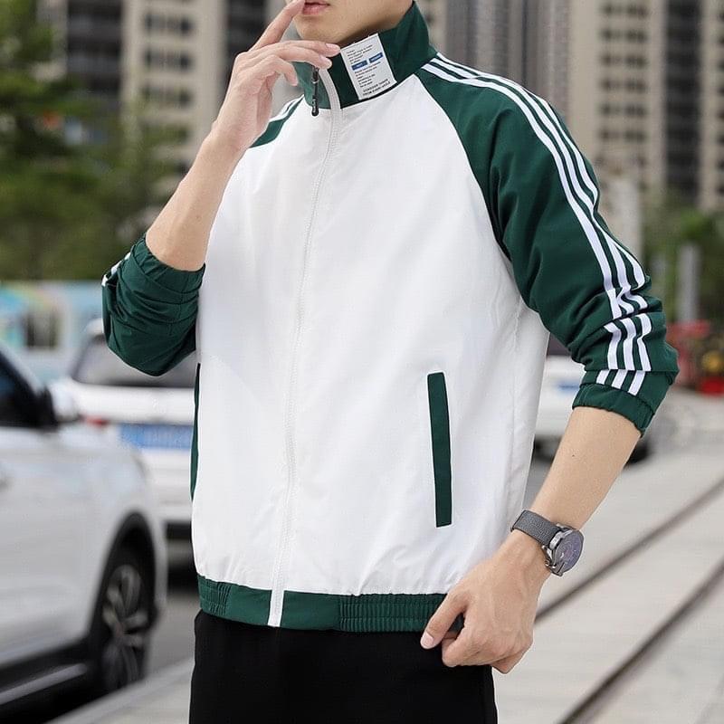 ÁO KHOÁC DÙ NAM NỮ 2 LỚP PHONG CÁCH HÀN QUỐC KHÔNG NÓN SỌC TAY SIÊU HOT