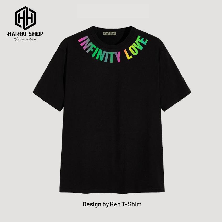 SALE- Áo Thun Phản Quang In Hình Infinity Love, Vải Cotton 75% Co Giãn, Phom Rộng Unisex Cho Nam và Nữ. - áo cực HOT