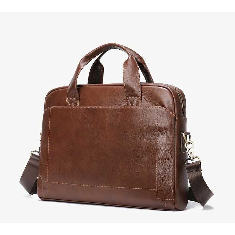 Cặp Da Công Sở Da Bò Thật - Cặp Da Nam đựng Laptop Văn Phòng DT22