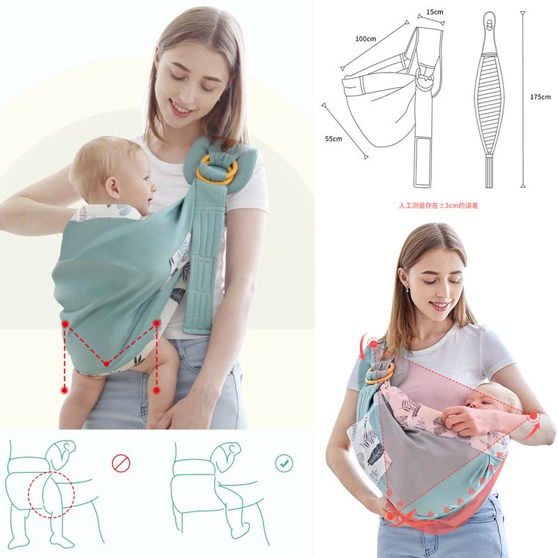 Đai Địu Em Bé Baby Sling Tàu Sân Bay Cho Bé Sơ Sinh Tàu Sân Bay Sling Tải 20KG Bền Cho Bé Quấn Ergonomic Bé Kangaroo Giá Đỡ Cho Con Bú Túi