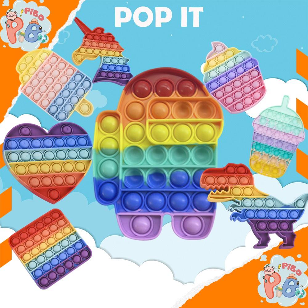 Pop It 2021, Đồ chơi bóp bong bóng giảm stress bằng silicon nhiều mẫu mã độc đáo, đồ chơi xả stress