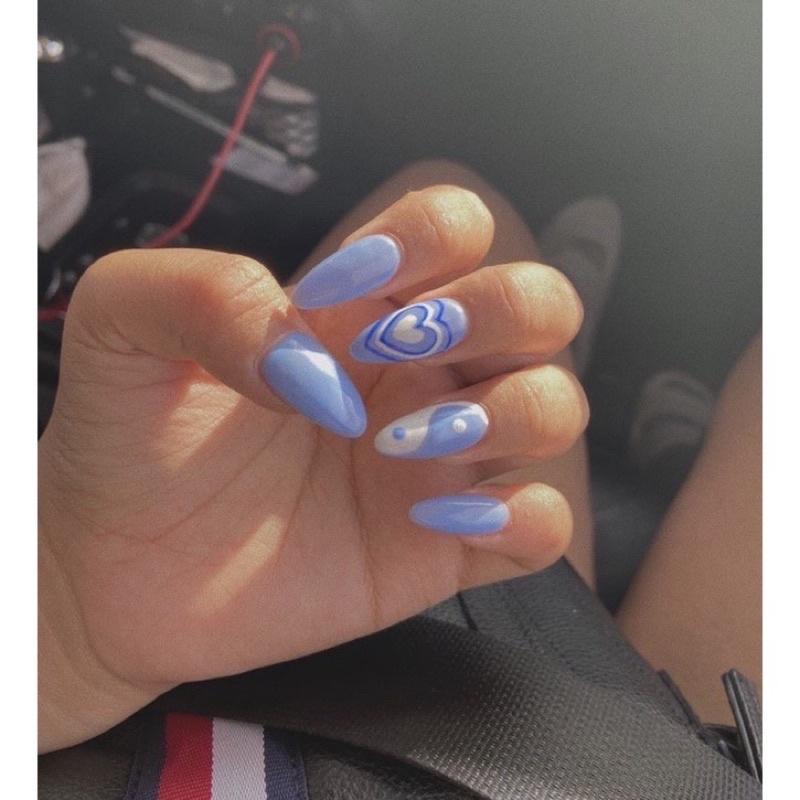 Nailbox thiết kế -móng úp xanh cực xinh xắn