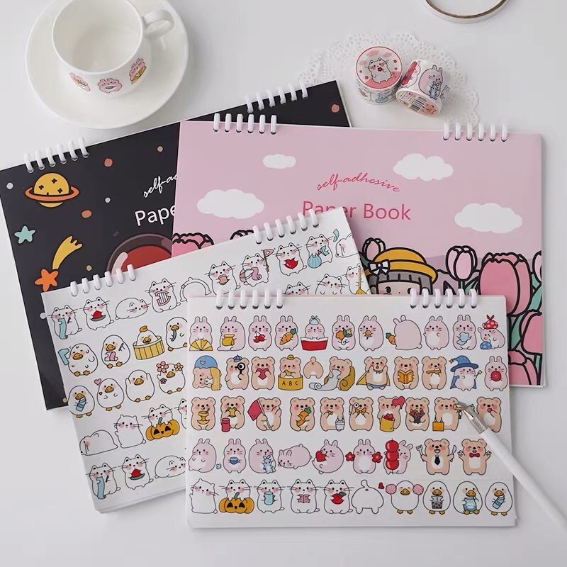 Sổ chiết washi tape hoặc lưu trữ stickers size A5, B5, A4