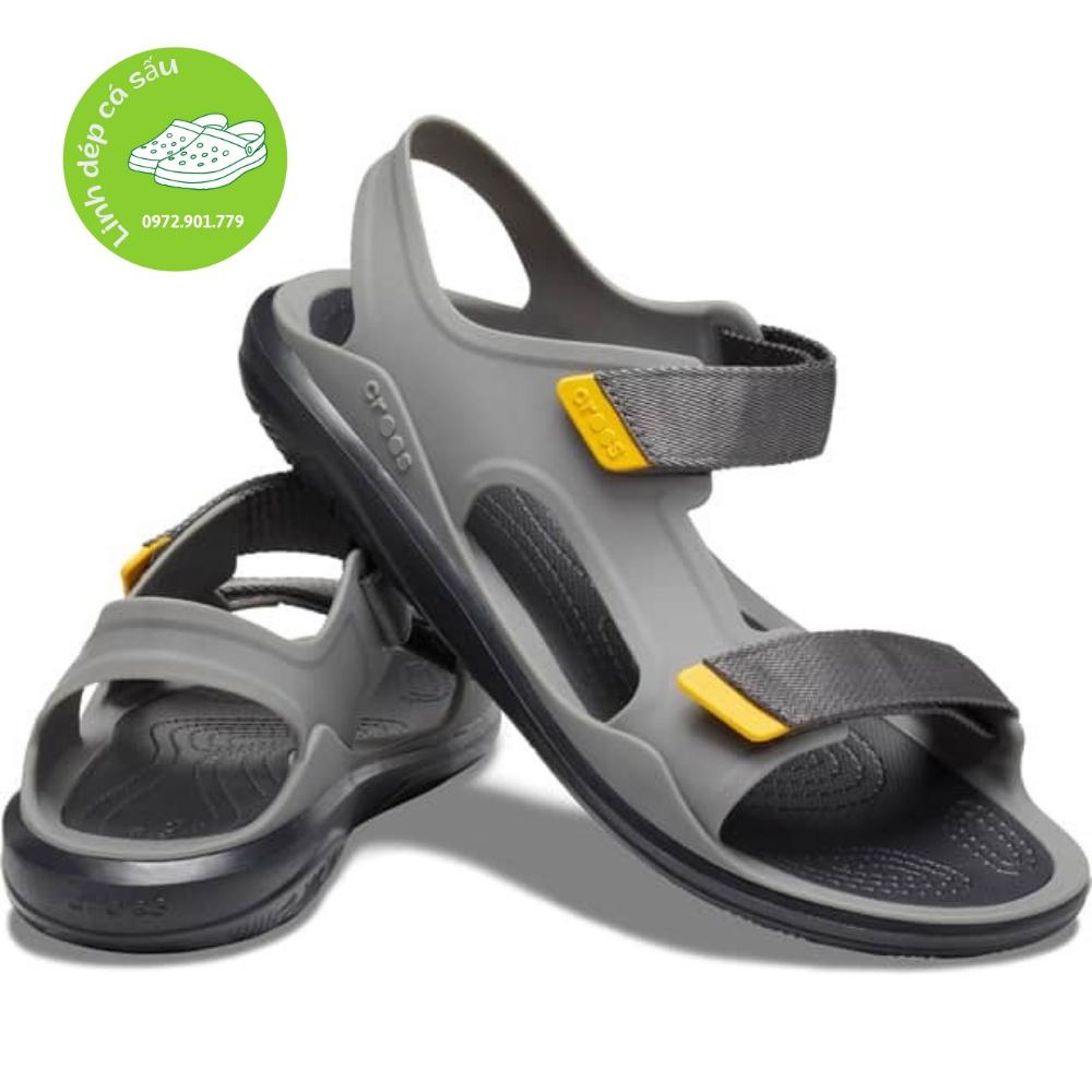 Sandal nhựa cross nam exprestion quai dán màu ghi êm, nhẹ, thoáng, hàng xịn, full box