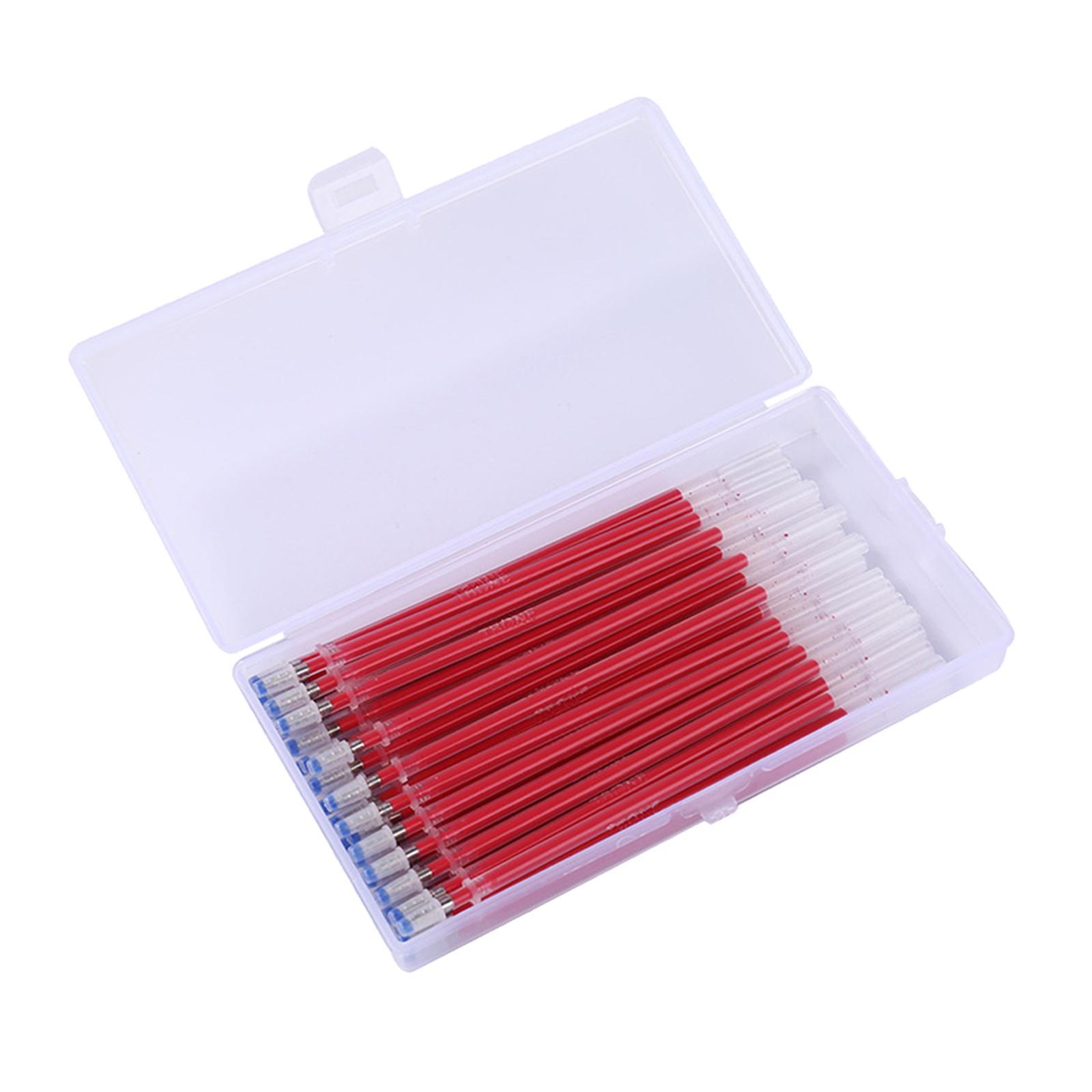 80Pcs Disappearing Heat Erasable Ink Fabric Marker Pen Refills for Tailors Chalk Gel Pens Sewing Tools Accessories