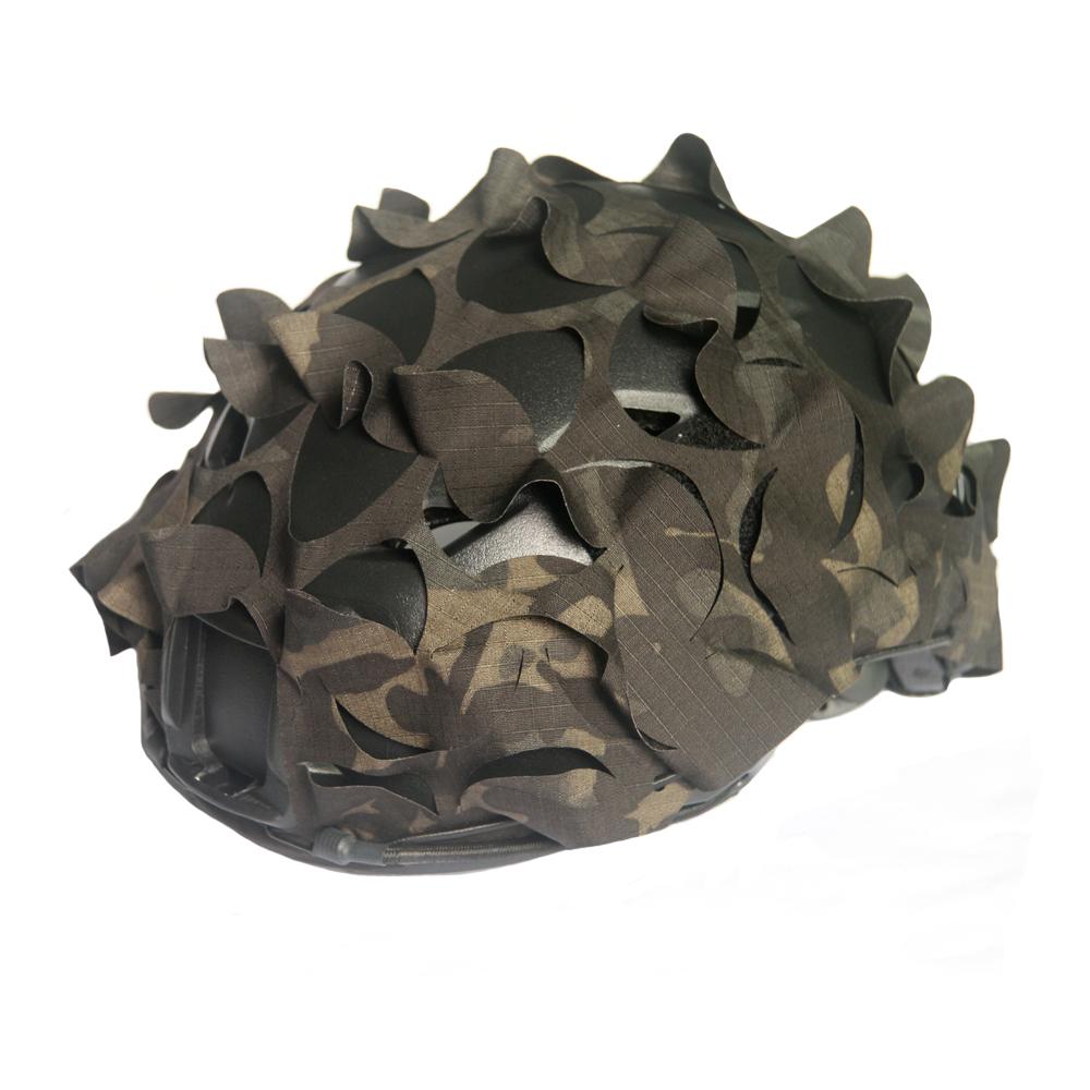 3D Cam Phối Lưới Airsoft Mũ Bảo Hiểm Bao Cắt Laser Nylon Dây Rút Mũ Bảo Hiểm Scrim CS Sử Dụng Cho Trò Chơi Bóng Sơn Lính Dù Săn Bắn Phụ Kiện Color: Army Green