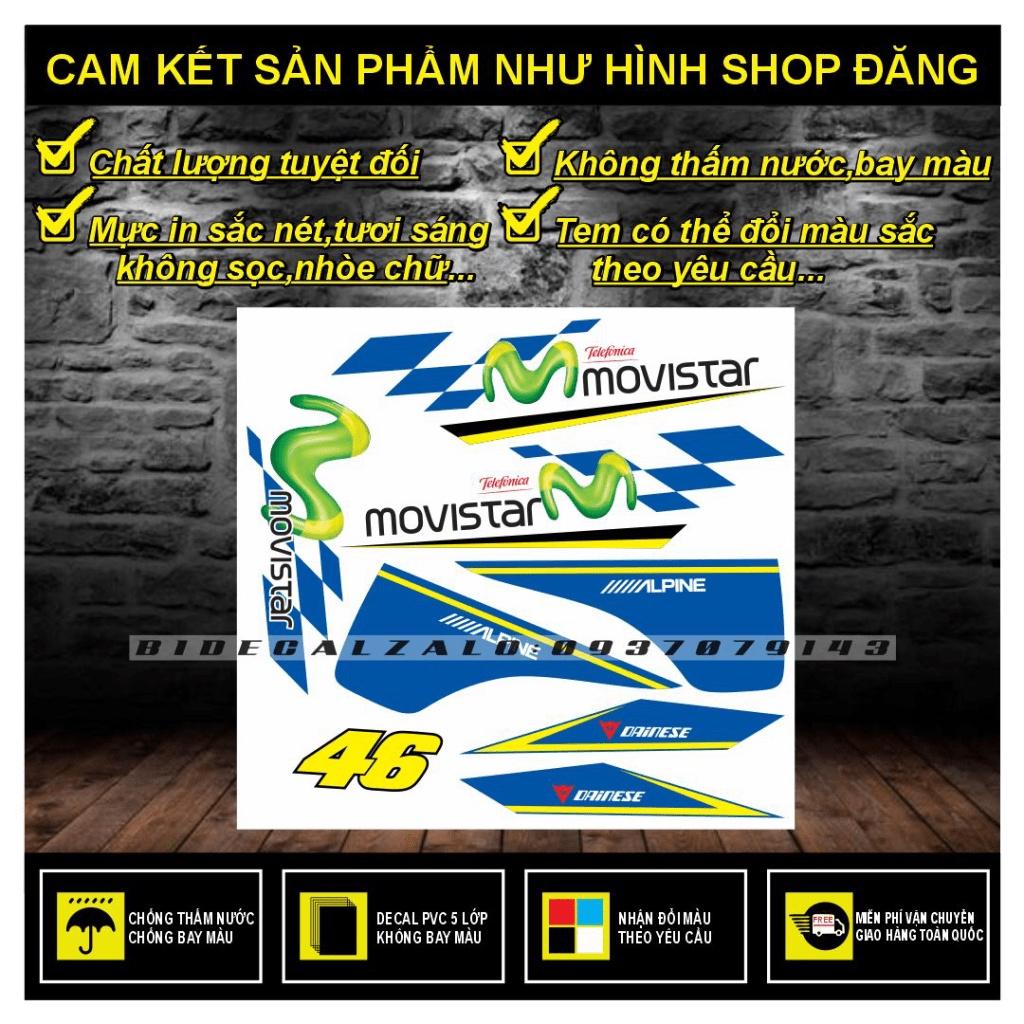 TEM RỜI MIO NHỎ ĐỜI ĐẦU MẪU MOVISTAR TRẤNG XANH - BI DECAL