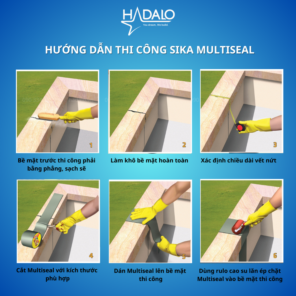 Băng keo chống dột Sika Multiseal - Băng keo chống thấm Bitumen (7,5cmx10m)