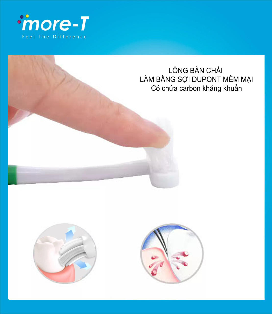 Bàn chải đánh răng more-T trẻ em từ 2 - 6 tuổi