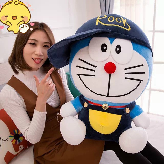 Gấu bông doraemon rock size 70cm - 110cm hàng Việt Nam chất lượng cao