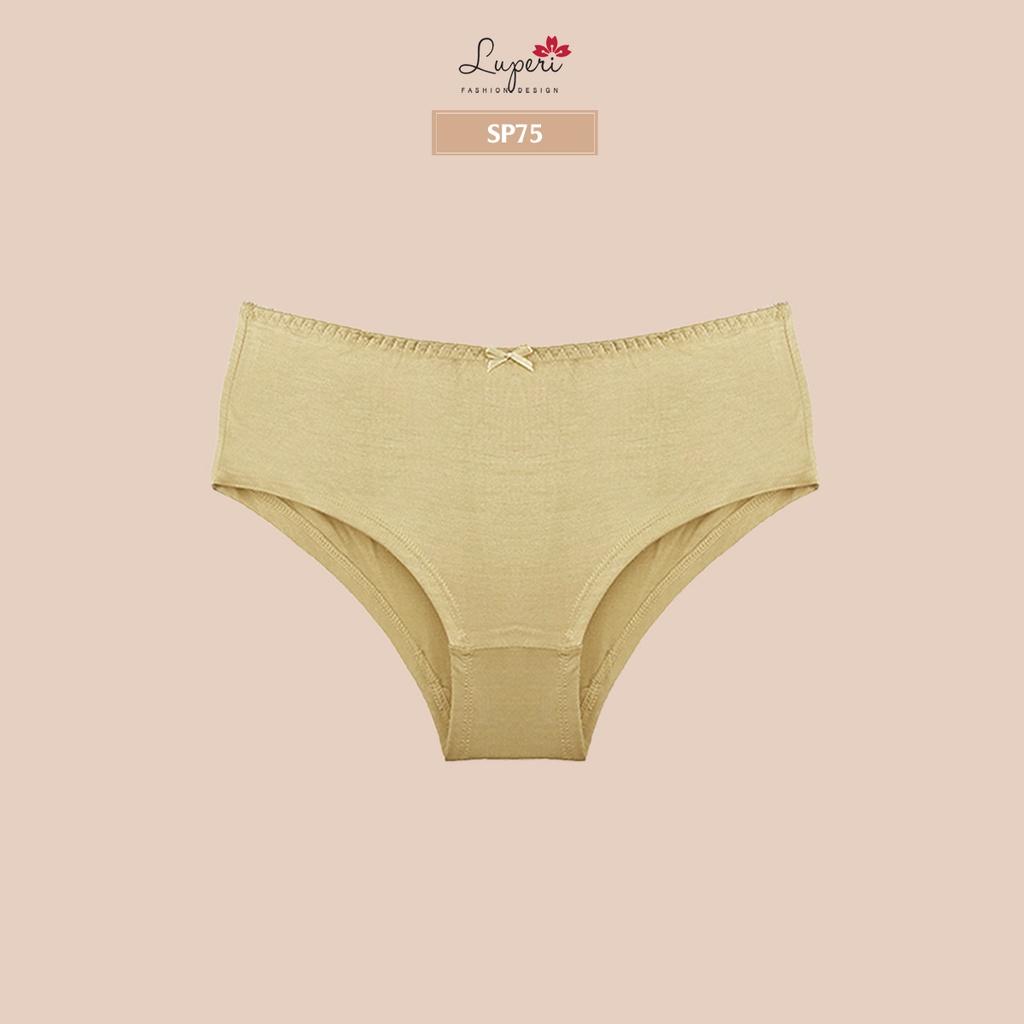 Quần Lót Nữ Cotton Nhập Khẩu Cạp Cao LUPERI SP75 Dáng Hipster Mềm Mịn, Co Giãn, Không Lằn Mông, Kháng Khuẩn, Khử Mùi Tốt