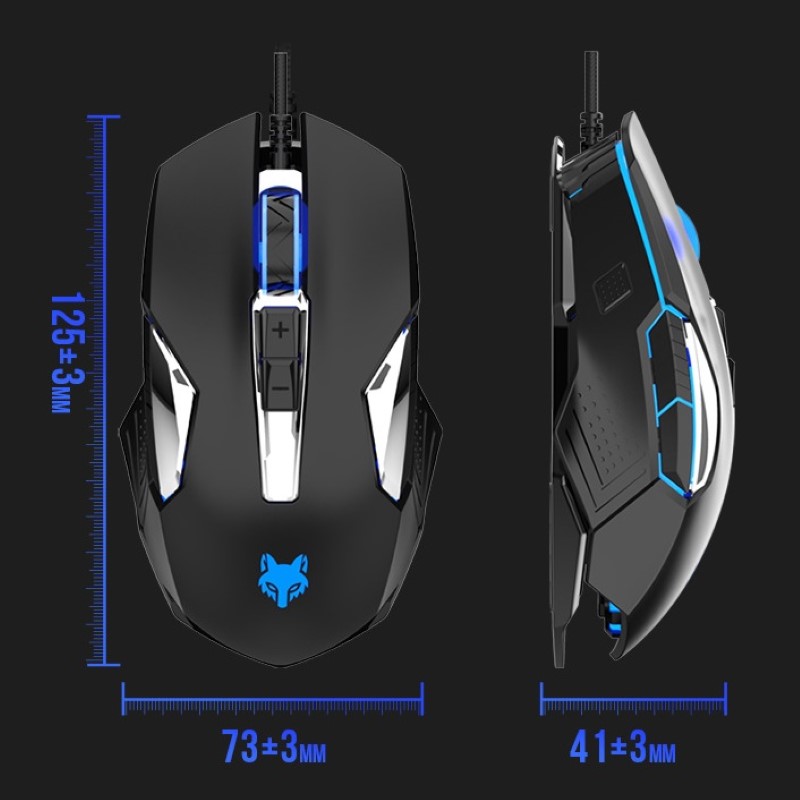 Chuột LED RGB 8000DPI Gaming Mouse HXSJ X200 - hàng nhập khẩu