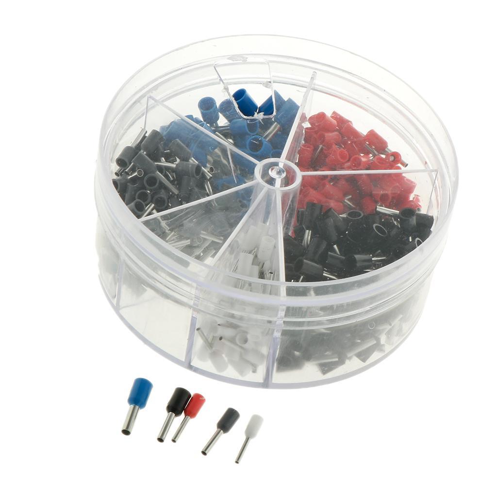 400 Pieces Insulated Cord Pin End Terminal Wire Crimp Connector Bootlace Ferrules 0.5-2.5mm²